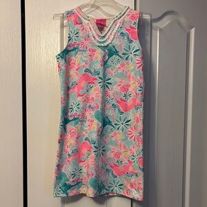 Lilly Pulitzer Pink and Orange Sleeveless Sundress Resort Wear